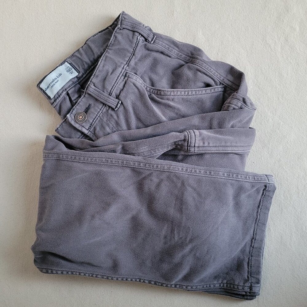 Abercrombie Kids Loose Carpenter Pants | Size 11/12 | Grey Utility Workwear